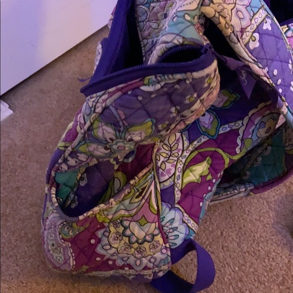 Purple patterned small backpack - Picture 3 of 4